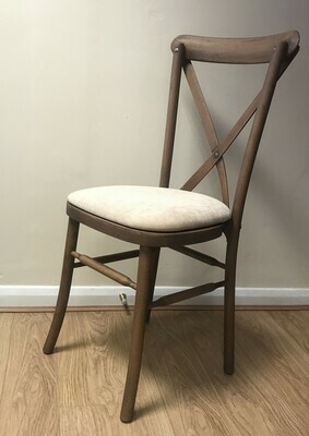 Cross Back Chair and Seat Pad