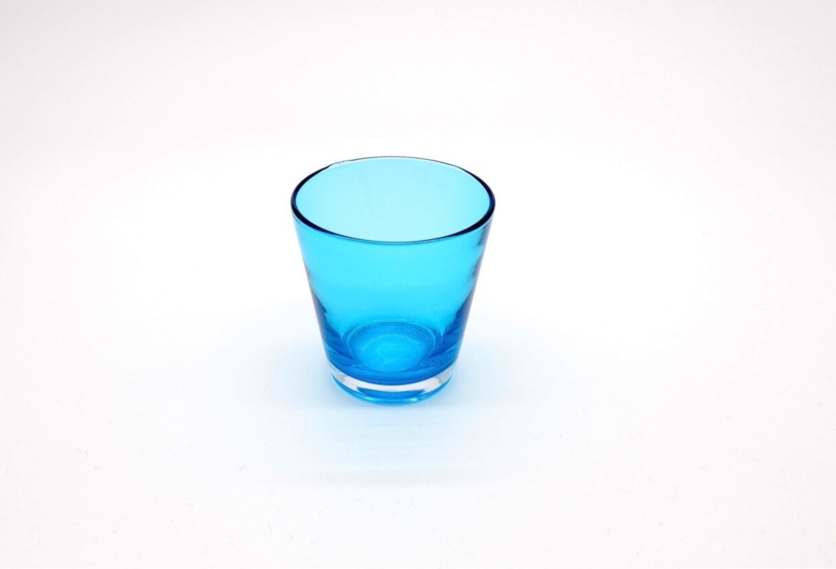 Turquoise Coloured Water Glass