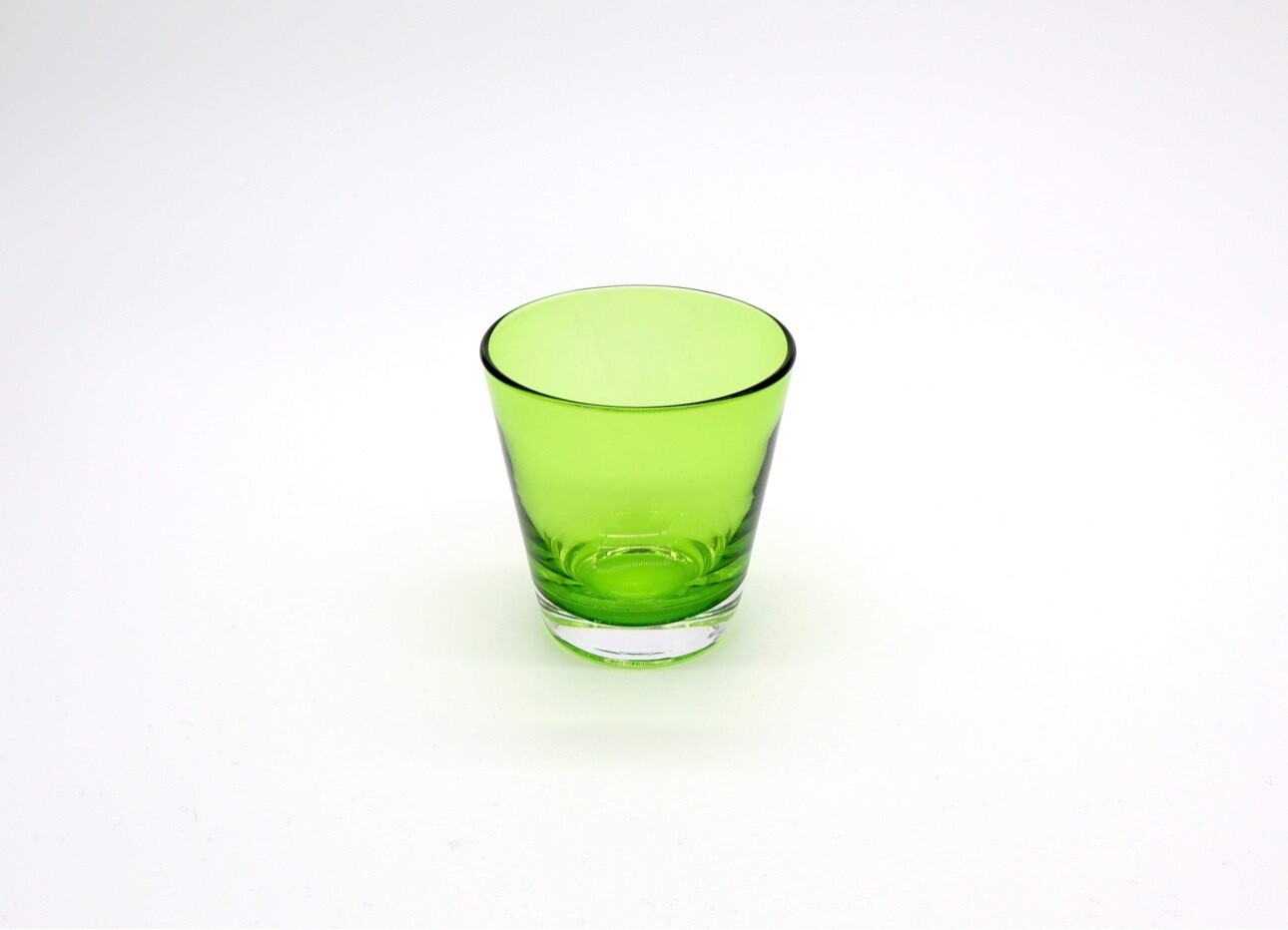 Lime Green Coloured Water Glass