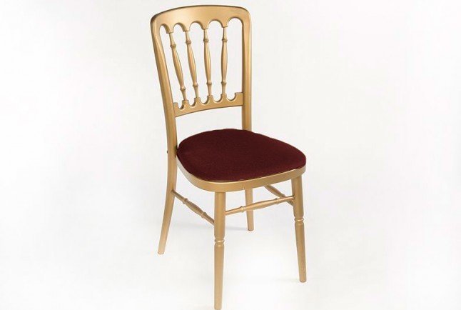 Gold Spindle Back Banquet Chair