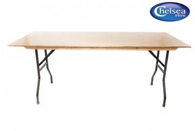 6' (183cm) x 2' 6" (80cm)Trestle Table