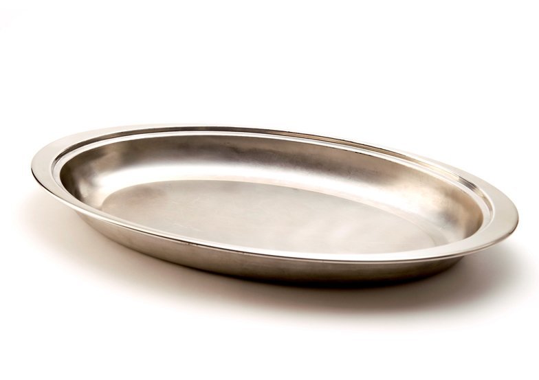 20" (50.8cm) Oval Banquet Dish Single Stainless Steel 20" (50.8cm) Oval Banquet Dish Single Stainless Steel