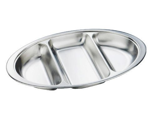 Vegetable Dishes 14&quot; (35.5 cm)(3 Division) Stainless Steel