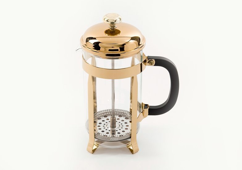 Cafetiere 8 cup Gold Finish