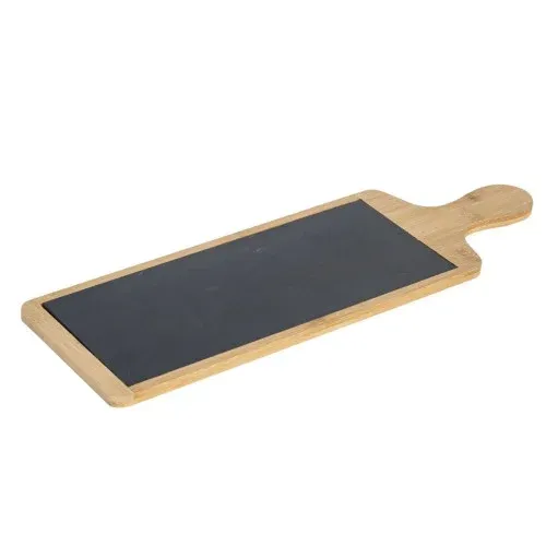 Bamboo &amp; Slate Serving Tray 44cm x 17cm