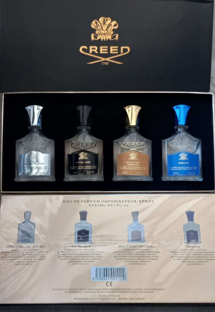 Creed Mens Mini Gift Set 4 Piece (Black)