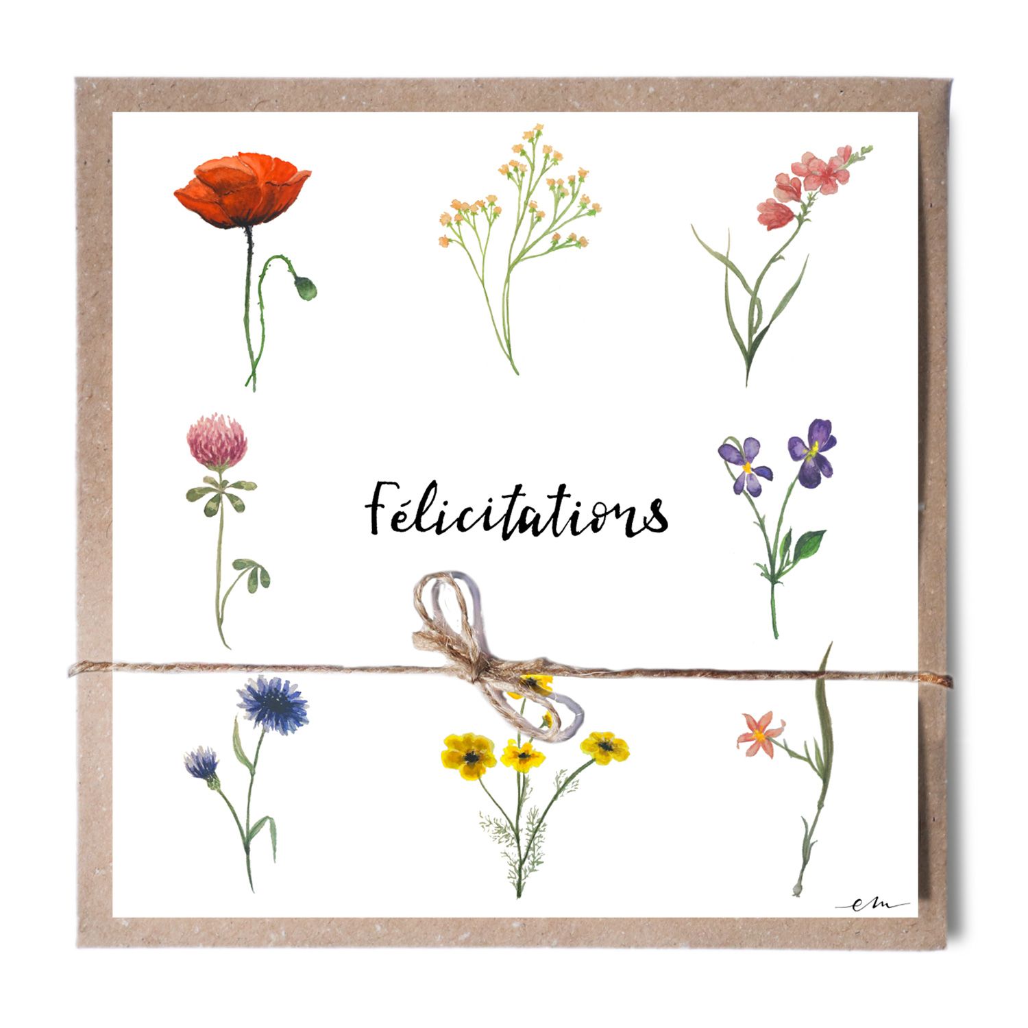Handmade &quot;Congratulations&quot; Card – EMcréation Fribourg 🎉💌