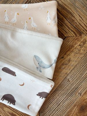 Baby snood in organic cotton fleece