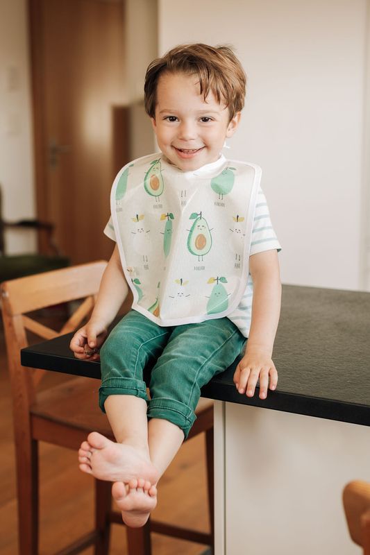 Avocado Waterproof Bib - Fun and Effective Protection for Baby's Meals