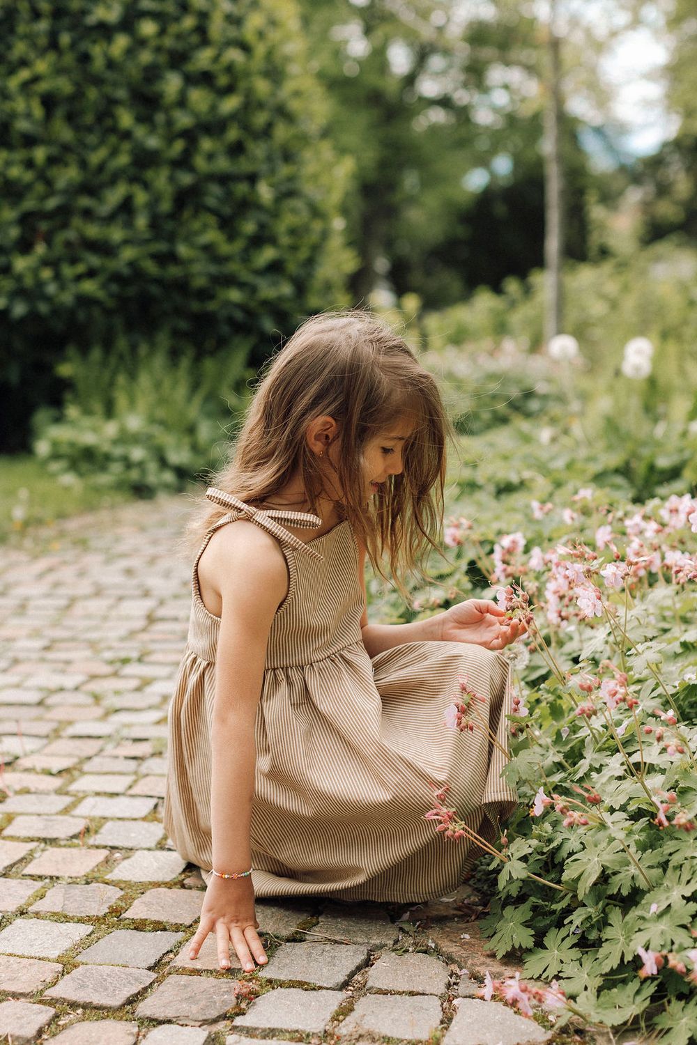 Clémence dress in Liberty of London - Adjustable shoulder ties (2 to 8 years)