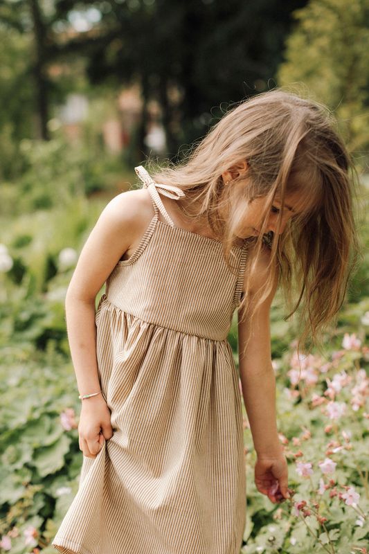 Clémence dress in Liberty of London - Adjustable shoulder ties (2 to 8 years)