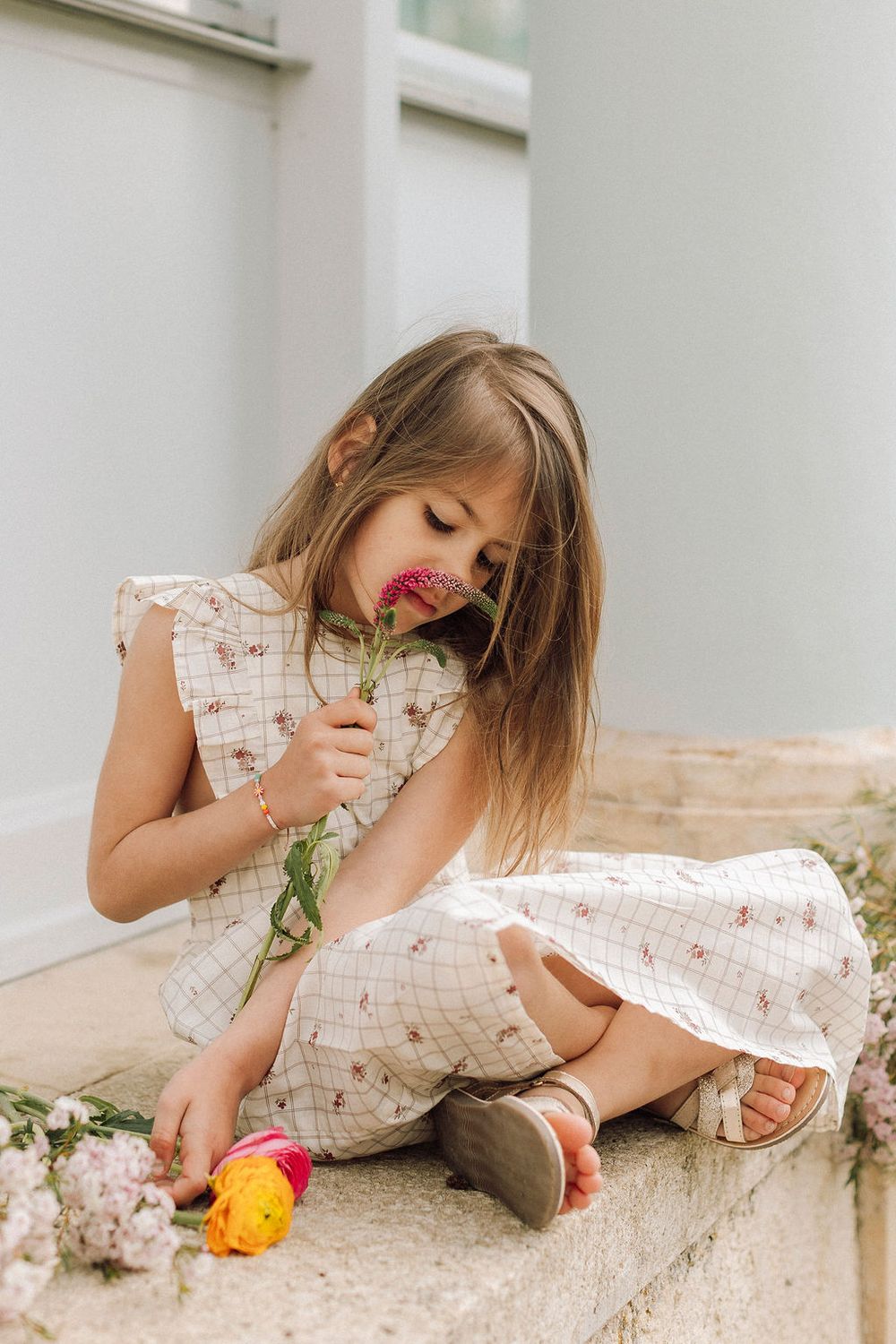 Juliette Dress in Organic Cotton - Lightness and Elegance for Little Girls