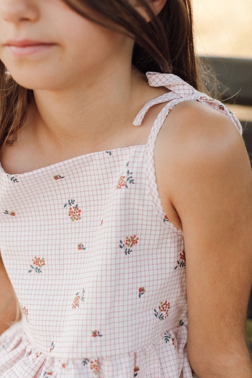 Constance Dress with Adjustable Shoulder Ties (Ages 1–8)