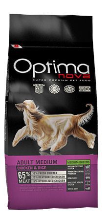 optima nova adult medium chicken&rice 12 kg
