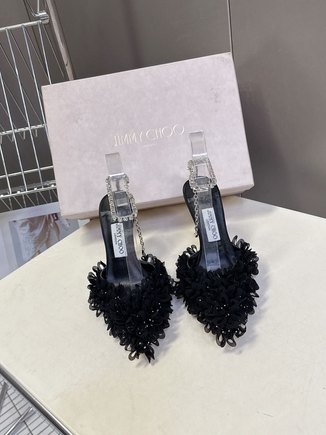 Jimmy Choo bing crystal embellished sandals JICA03