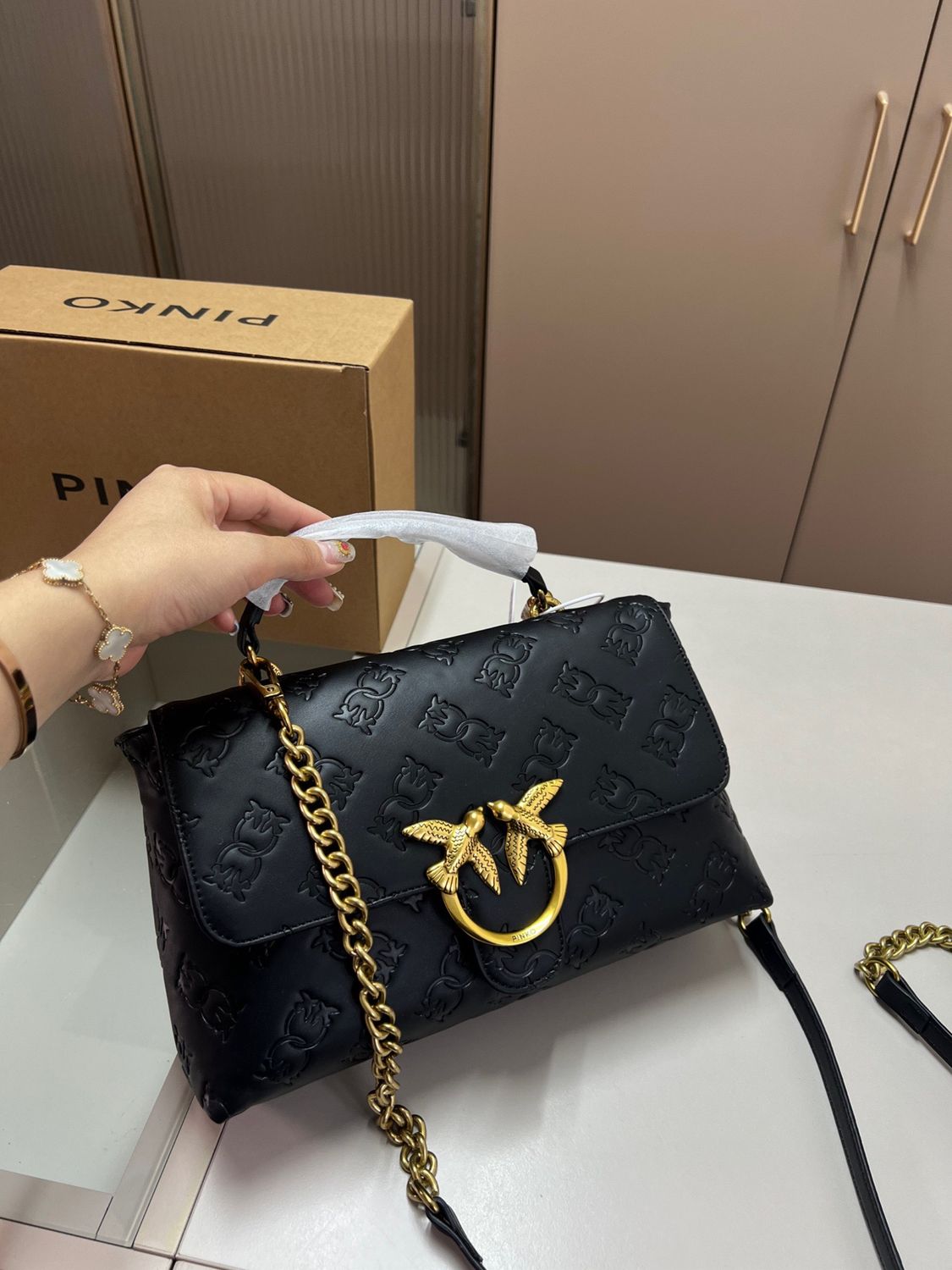 Pinko love embossed crossbody bag handbag PIC11