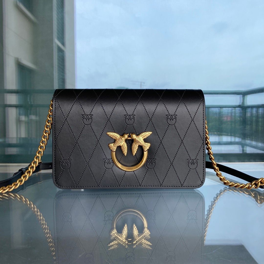Pinko Love quilted embossed women shoulder bag PIC17