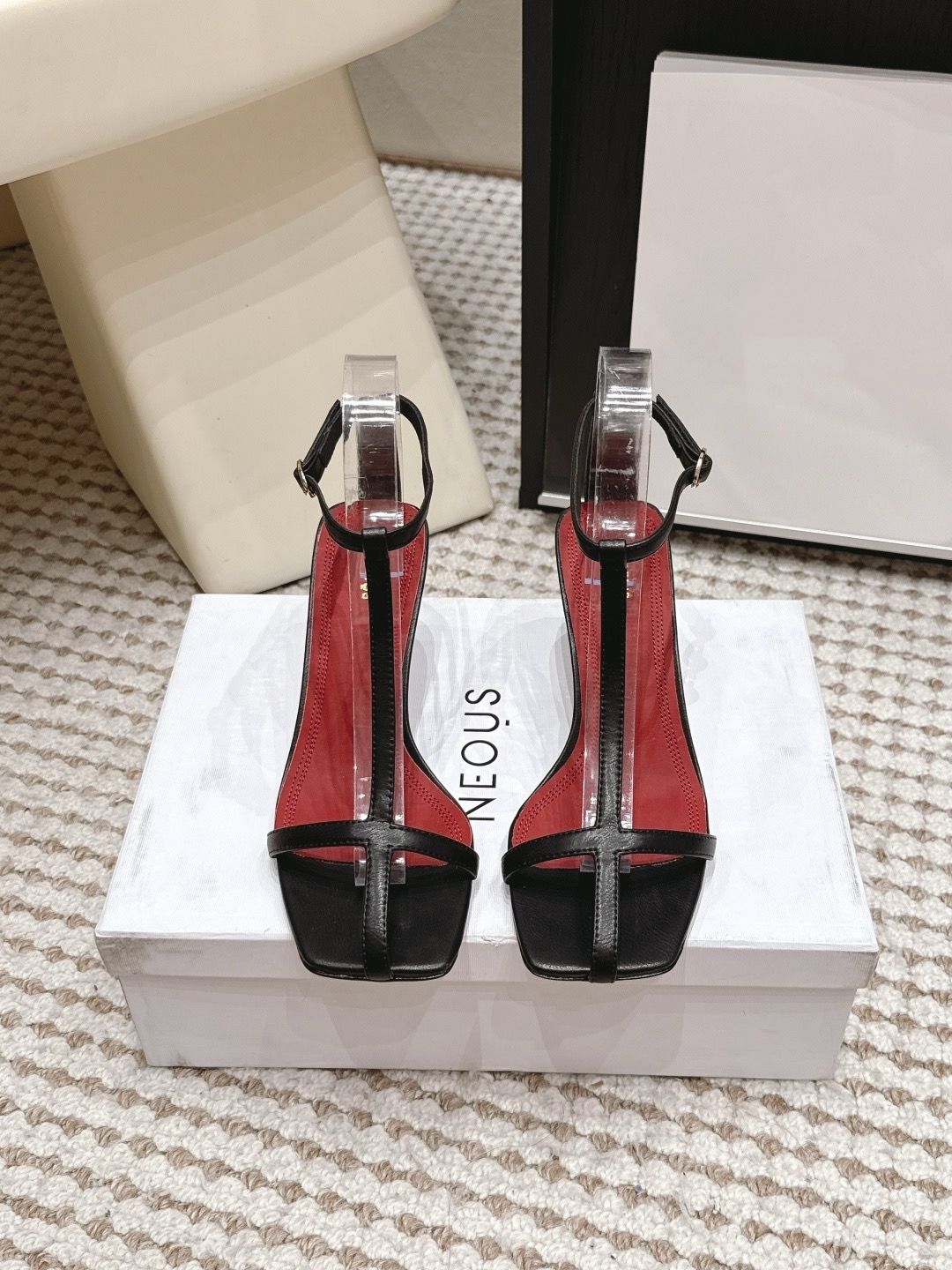 Neous Jumel grosgrain T-bar women sandals NODF02