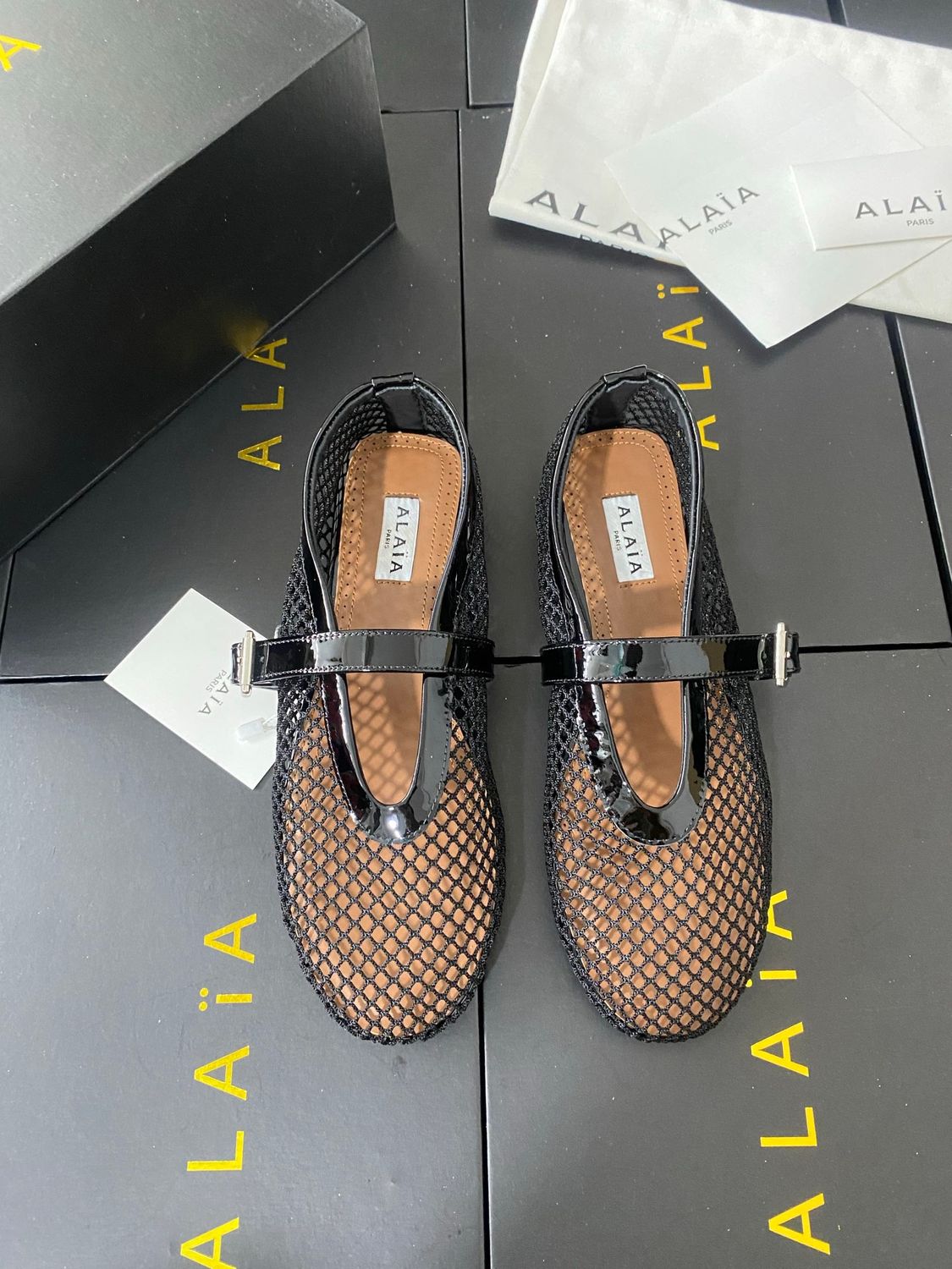 Alaïa Fishnet Ballerina Flats ALBH07 Alaïa Fishnet Ballerina Flats ALBH07