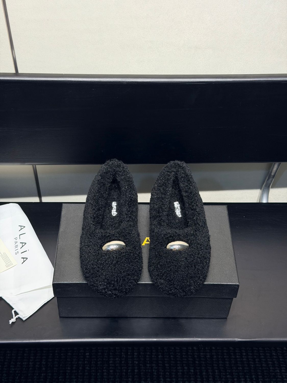 Alaïa Lambwool Ballet Flats ALBI05