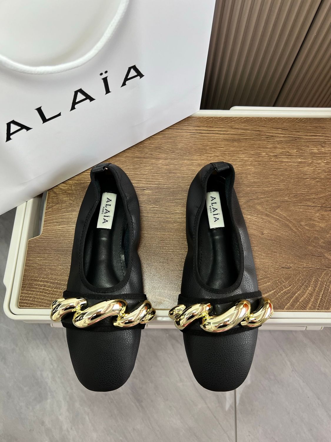 Alaïa Jewel Embellished Ballet Flats ALBI06