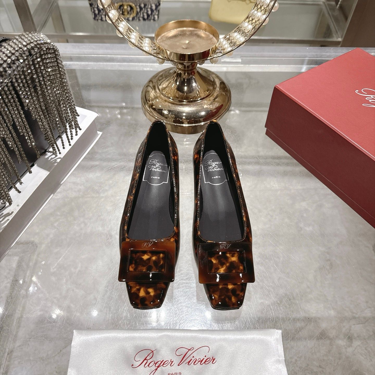 Roger Vivier Belle Vivier 25 Leopard Print Ballet Flats ROBH15