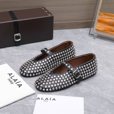 Alaïa crystal embellished ballet flats ALBI10