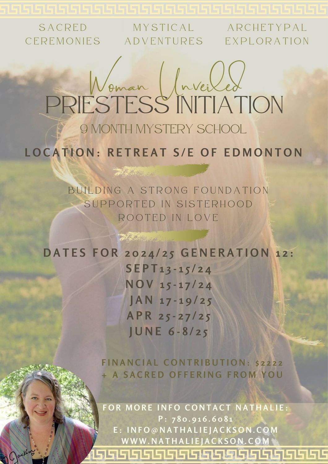 Woman Unveiled Priestess Initiation Deposit