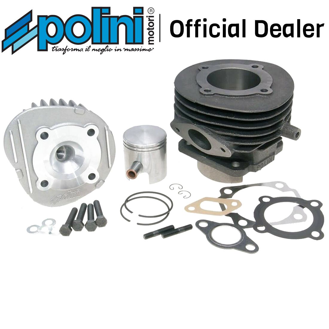 KIT GRUPPO TERMICO POLINI PER VESPA 50 SPECIAL L R N MODIFICA 75cc CILINDRO