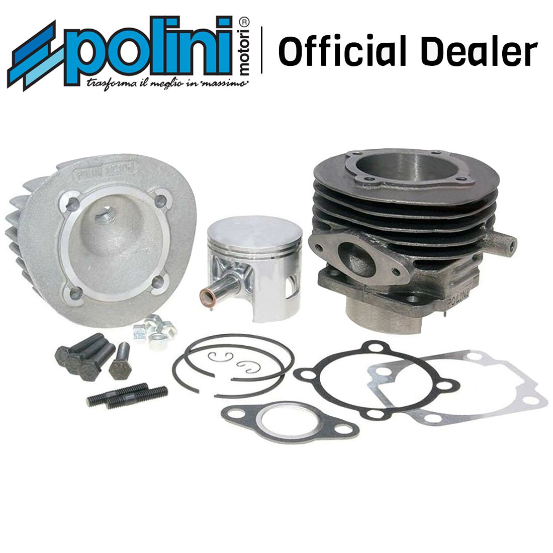 POLINI 1400058 KIT GRUPPO TERMICO CILINDRO 57,5 115cc PIAGGIO APE 50 TM RST MIX