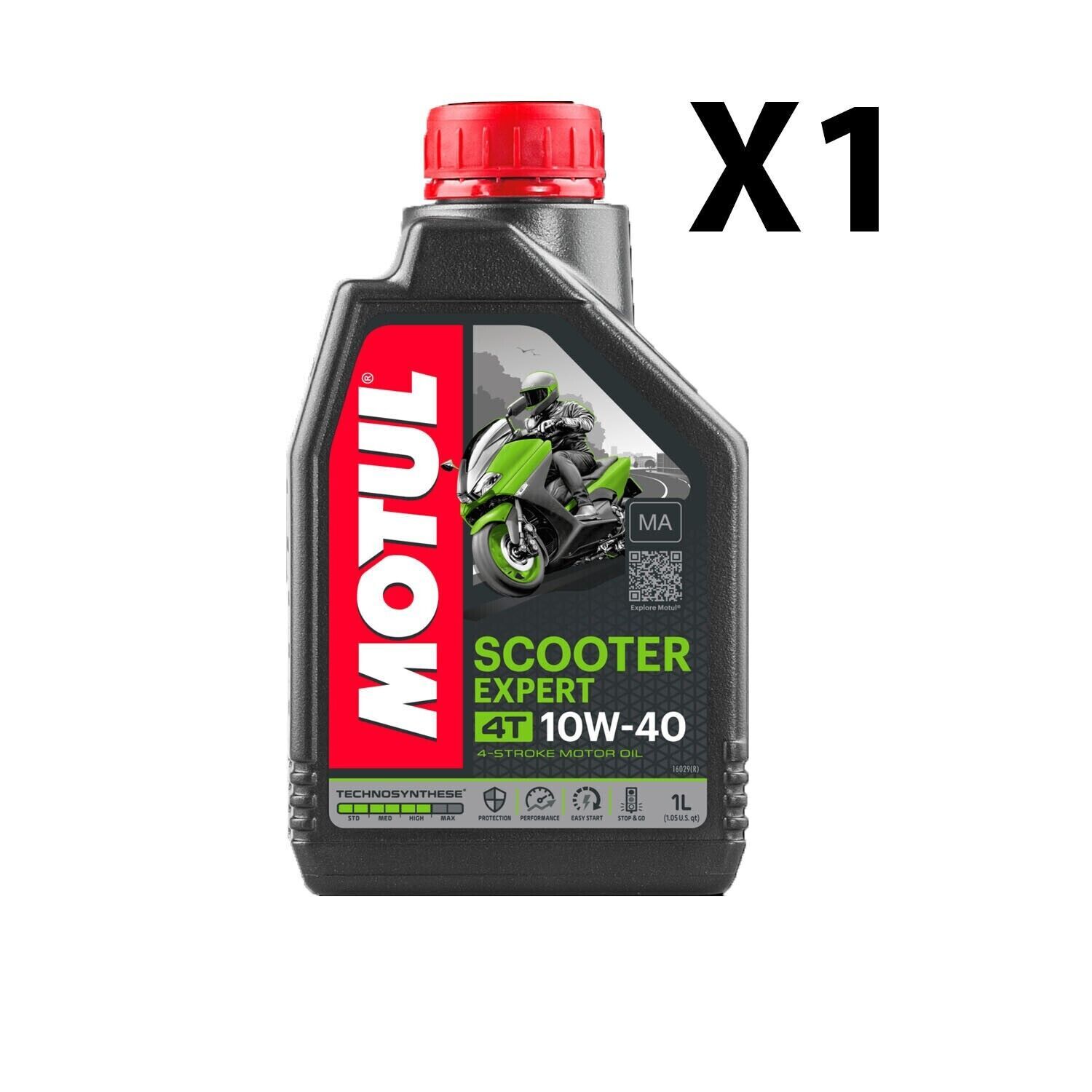 1 Litro Olio Motul Scooter Expert 4T 10W40 MA API SM SL MO33MOT168 JASO T903