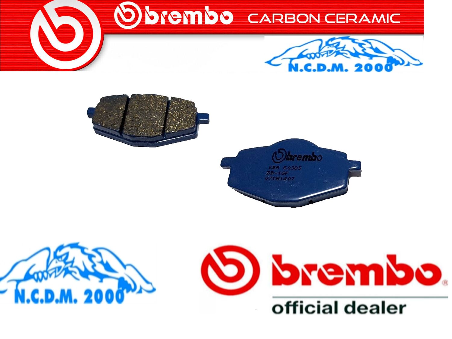 PASTIGLIE FRENO ANTERIORI BREMBO BLU CARBON CERAMIC 07YA1407 YAMAHA TT 600 1985