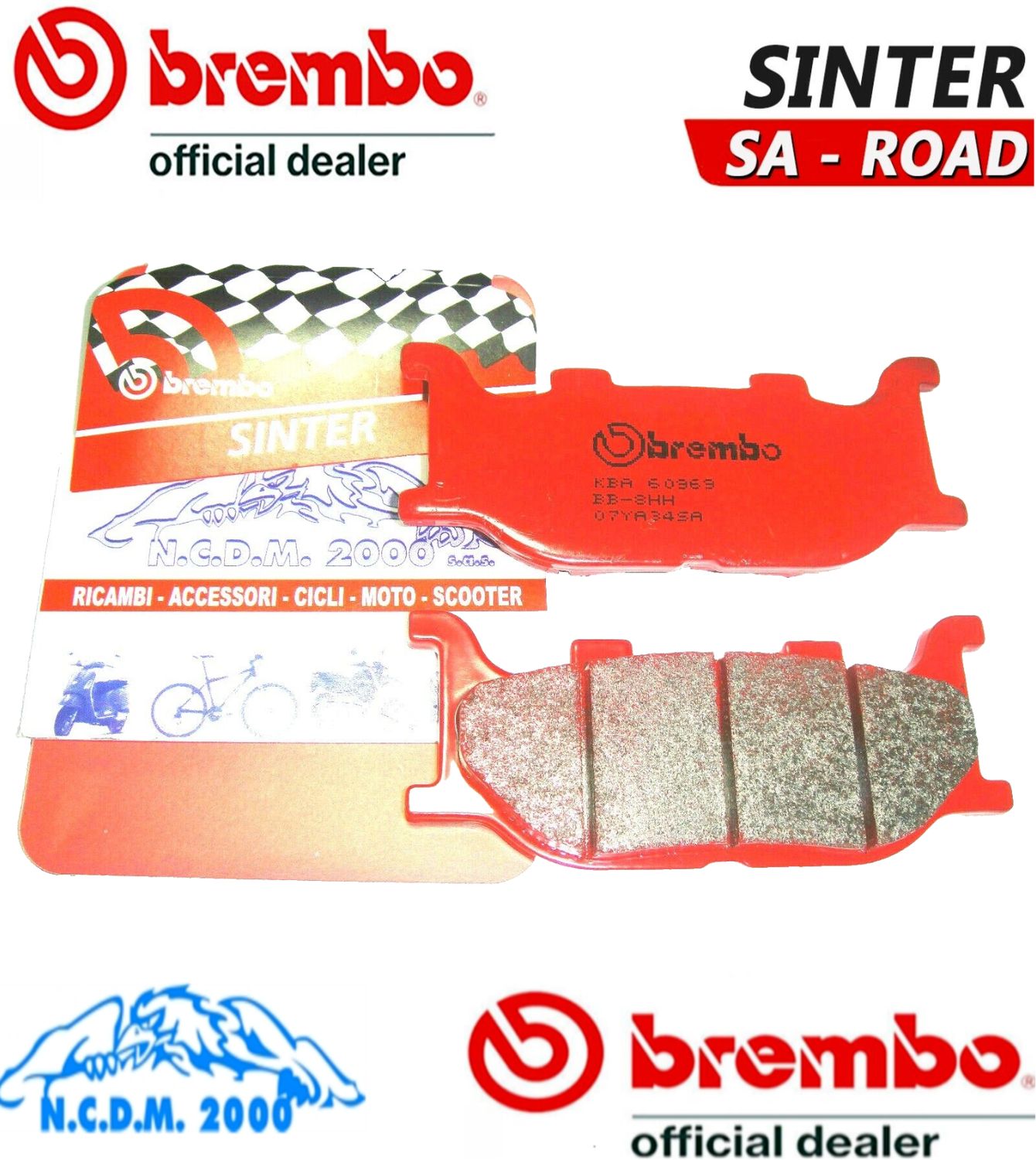 PASTIGLIE FRENO ANTERIORI BREMBO SA SINT YAMAHA 660 MT-03 2006 2007 2008 2009