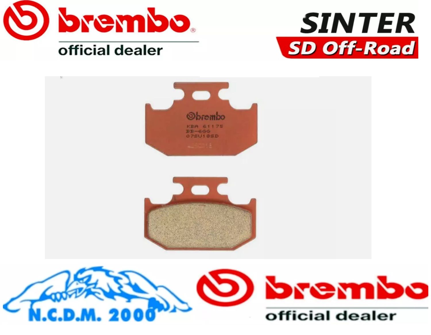 PASTIGLIE FRENO BREMBO SD POSTERIORI YAMAHA  WR 125	1991  1992 1993 1994 1995