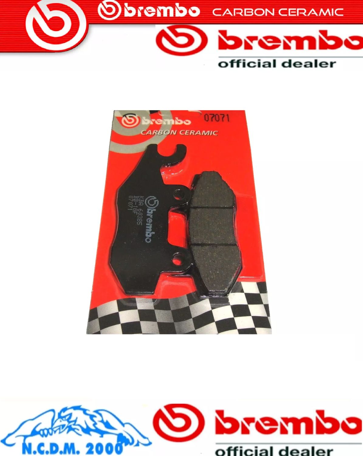 PASTIGLIE FRENO BREMBO ANTERIORI BENELLI CAFFENERO 125	DAL 2008