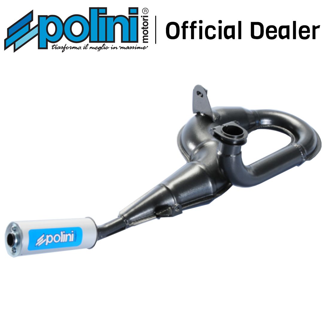POLINI 200.2019/S MARMITTA SCARICO VESPA PX 125 SILENZIATORE ALLUMINIO