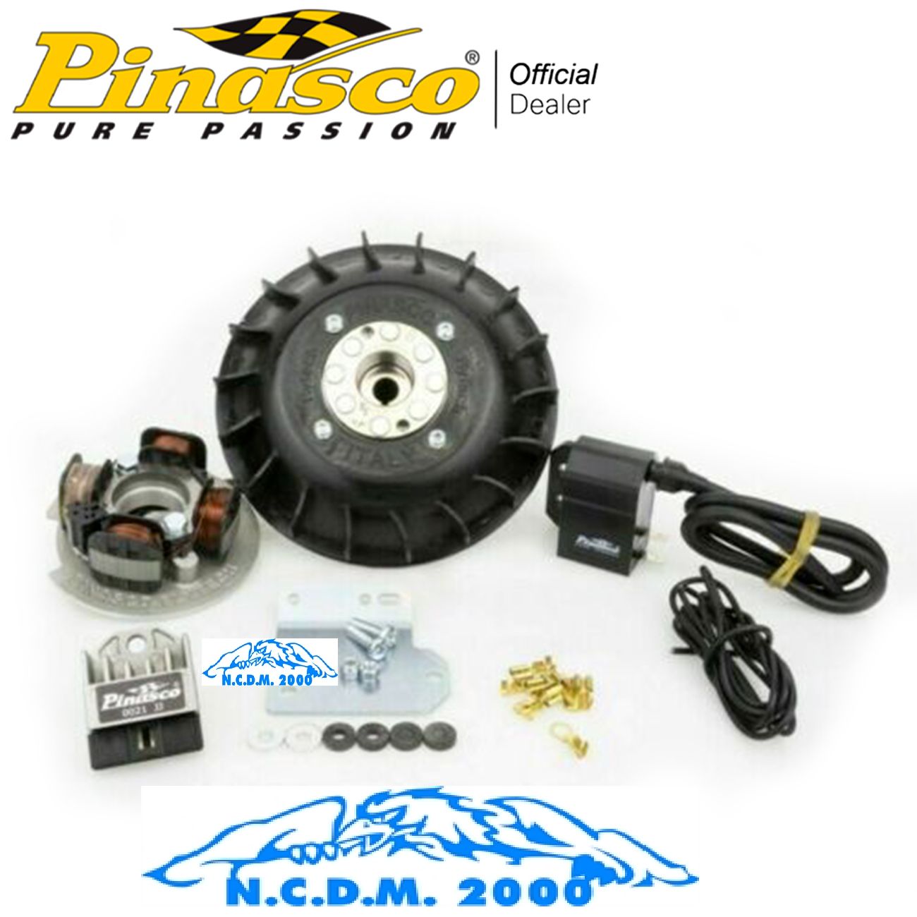 KIT ACCENSIONE ELETTRONICA 12V PINASCO VOLANO 1,4 Kg CONO 20mm VESPA PK 50 XL