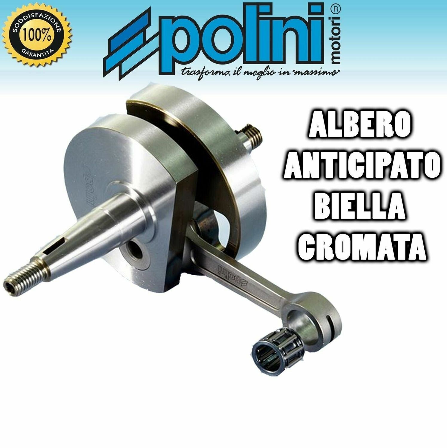 ALBERO MOTORE POLINI FOR RACE CONO 19 ANTICIPATO VESPA 50 SPECIAL L R N -PK 50 S