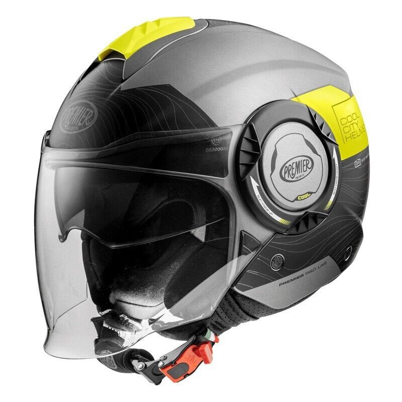 PREMIER COOL  EVO DSY 17 BM  CASCO HELMET JET DOPPIA VISIERA LEGGERO SPORTIVO M