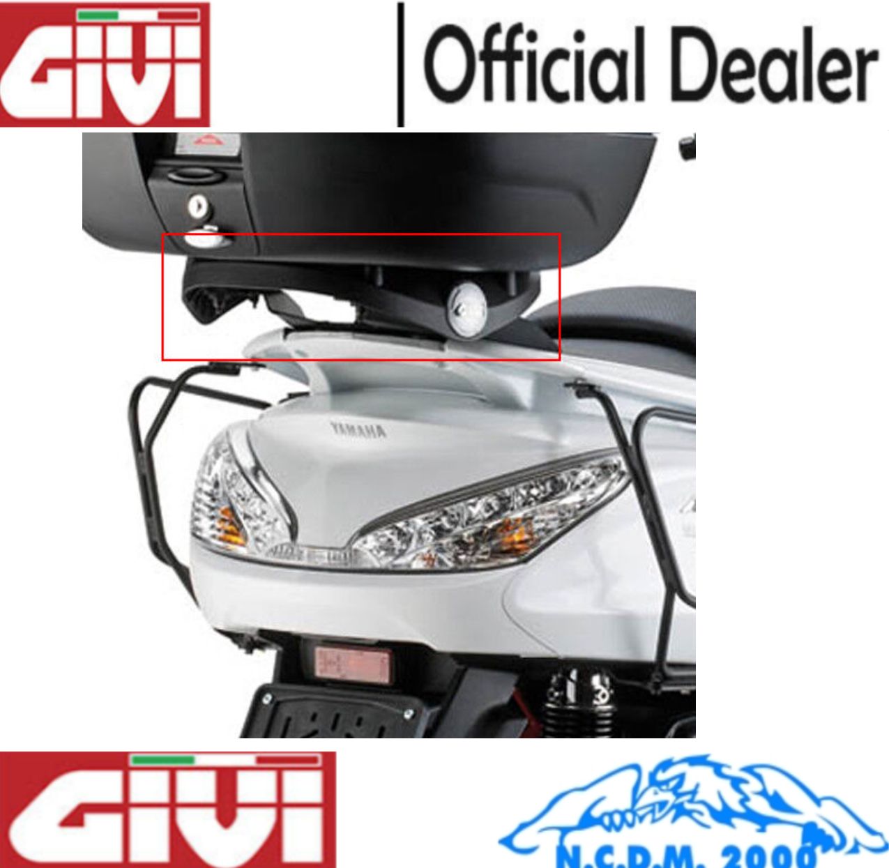 PORTAPACCHI CON PIASTRA MONOLOCK GIVI YAMAHA Majesty 400 2009 2010 2011 2012