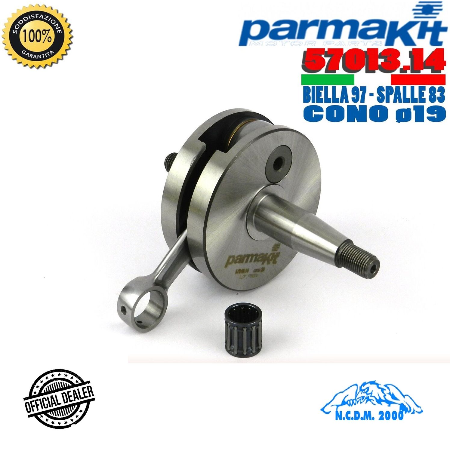 57013.14 ALBERO MOTORE COMPETIZ. PARMAKIT CONO 19 VESPA ET3 SPECIAL SPALLE 83