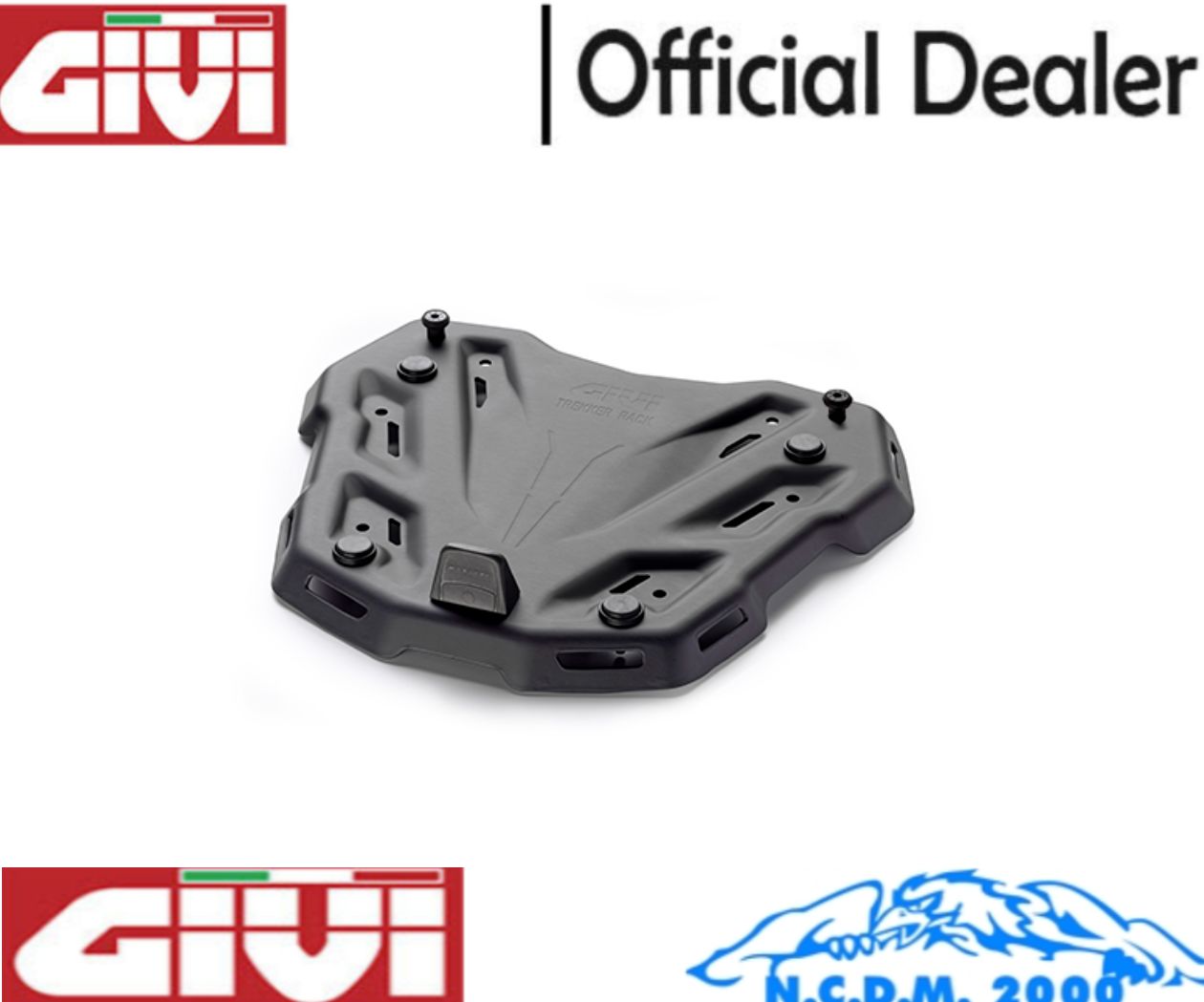 Piastra universale GIVI M9B in alluminio satinato ed anodizzato in color nero