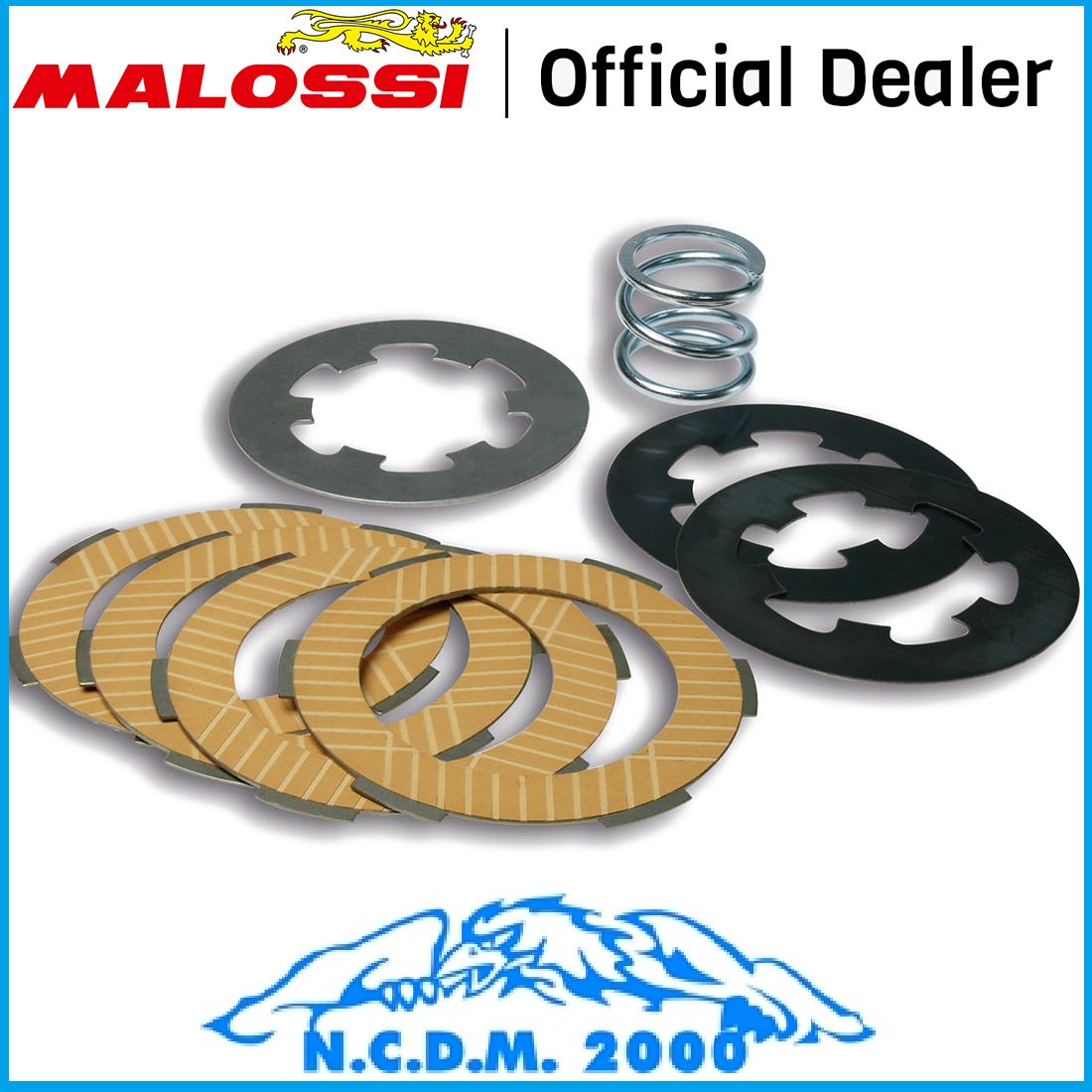 MALOSSI 5216522 KIT SERIE DISCHI FRIZIONE MHR TEAM + MOLLA VESPA PK XL 50