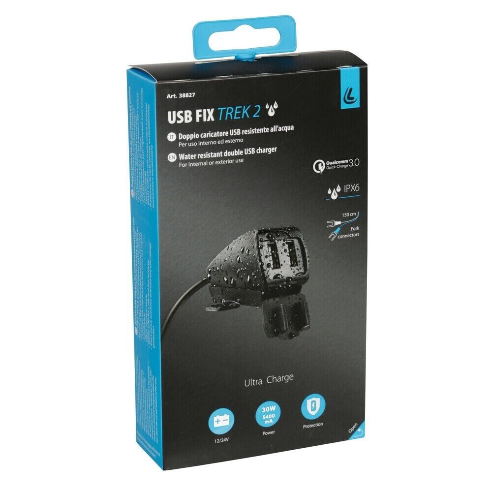 PORTA USB LAMPA PER AUTO Usb-Fix Trek 2, doppio caricatore usb 38827