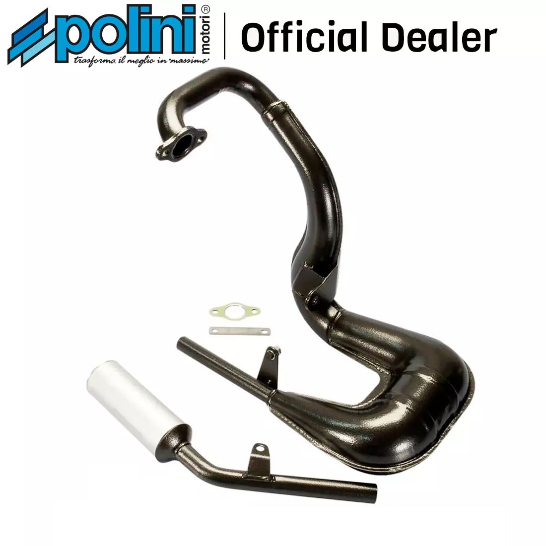 MARMITTA SCARICO ESPANSIONE POLINI NERA PIAGGIO VESPA 50 PK S XL HP FL2 200.2055