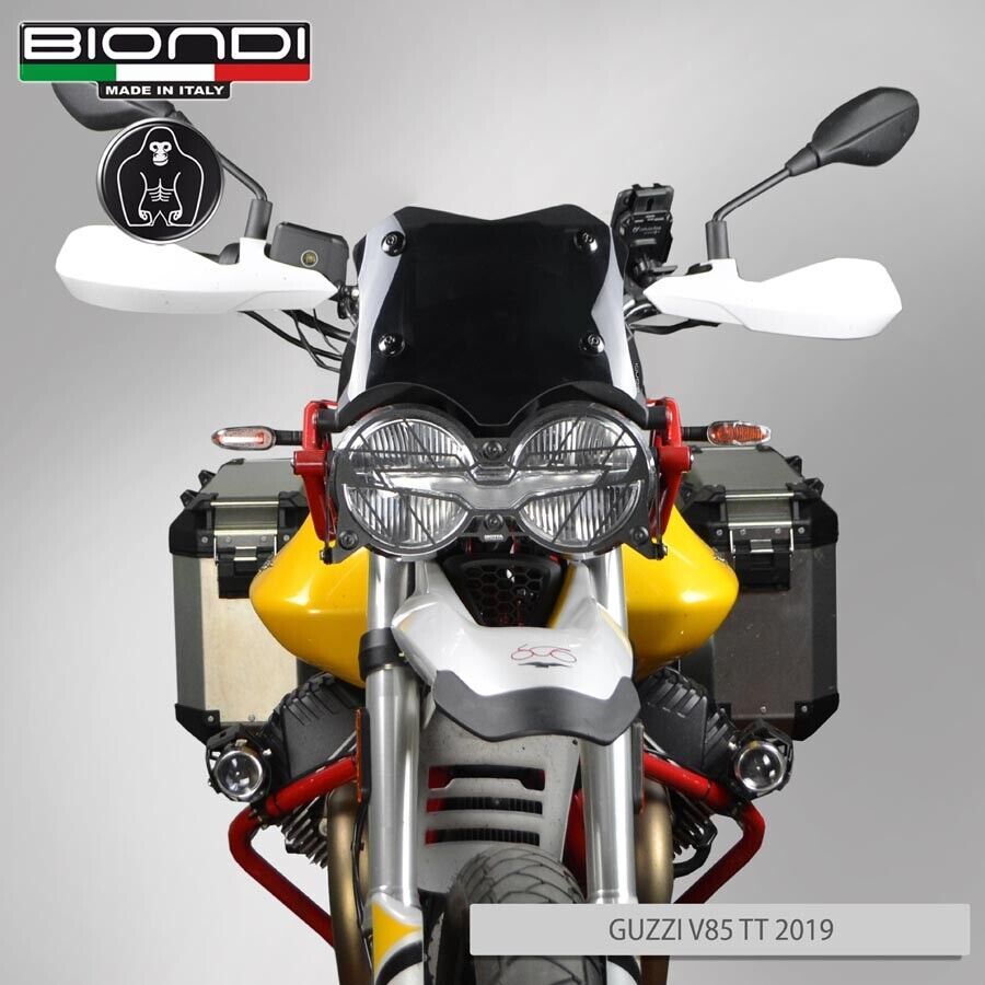 BIONDI CUPOLINO BASSO SPOILER SPORTIVO FUME&#39; SCURO PER MOTO GUZZI V85 TT 2019