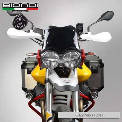 BIONDI CUPOLINO BASSO SPOILER SPORTIVO FUME' SCURO PER MOTO GUZZI V85 TT 2019