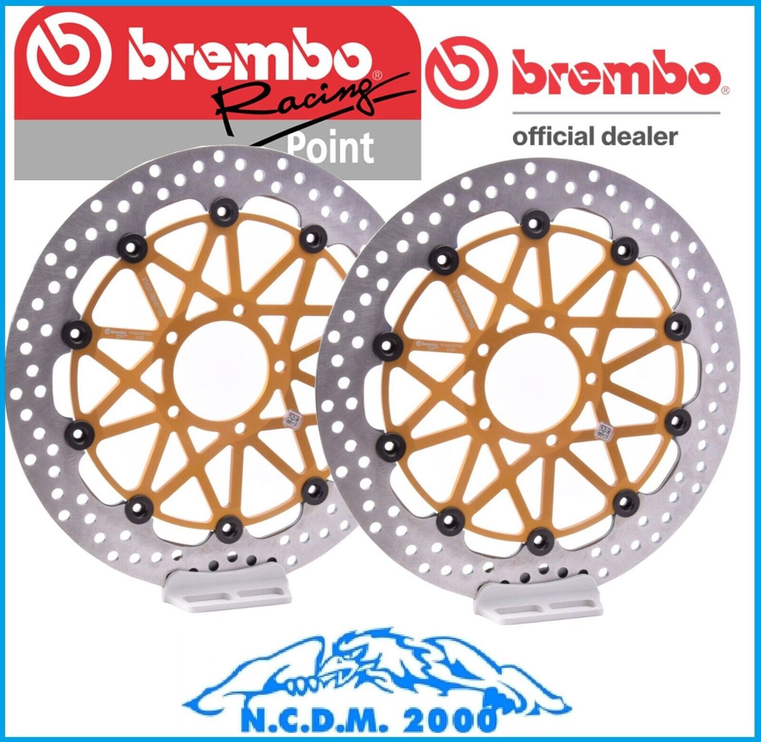 COPPIA DISCHI BREMBO RACING ANTERIORI DUCATI 1158 DIAVEL V4 2023