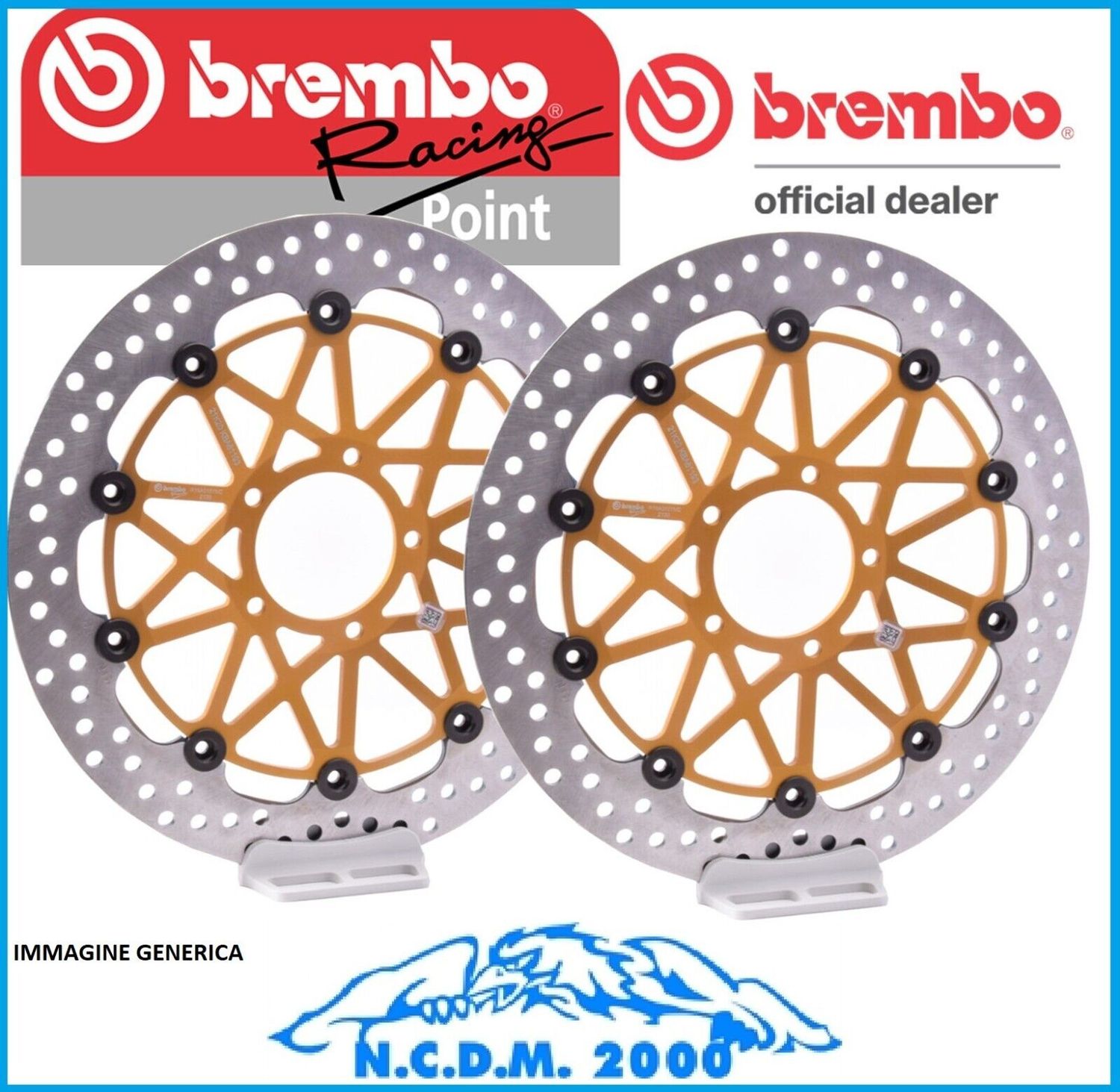 COPPIA DISCHI BREMBO RACING ANTERIORI HONDA 1000 CBR RR-R 2020-2021 2022