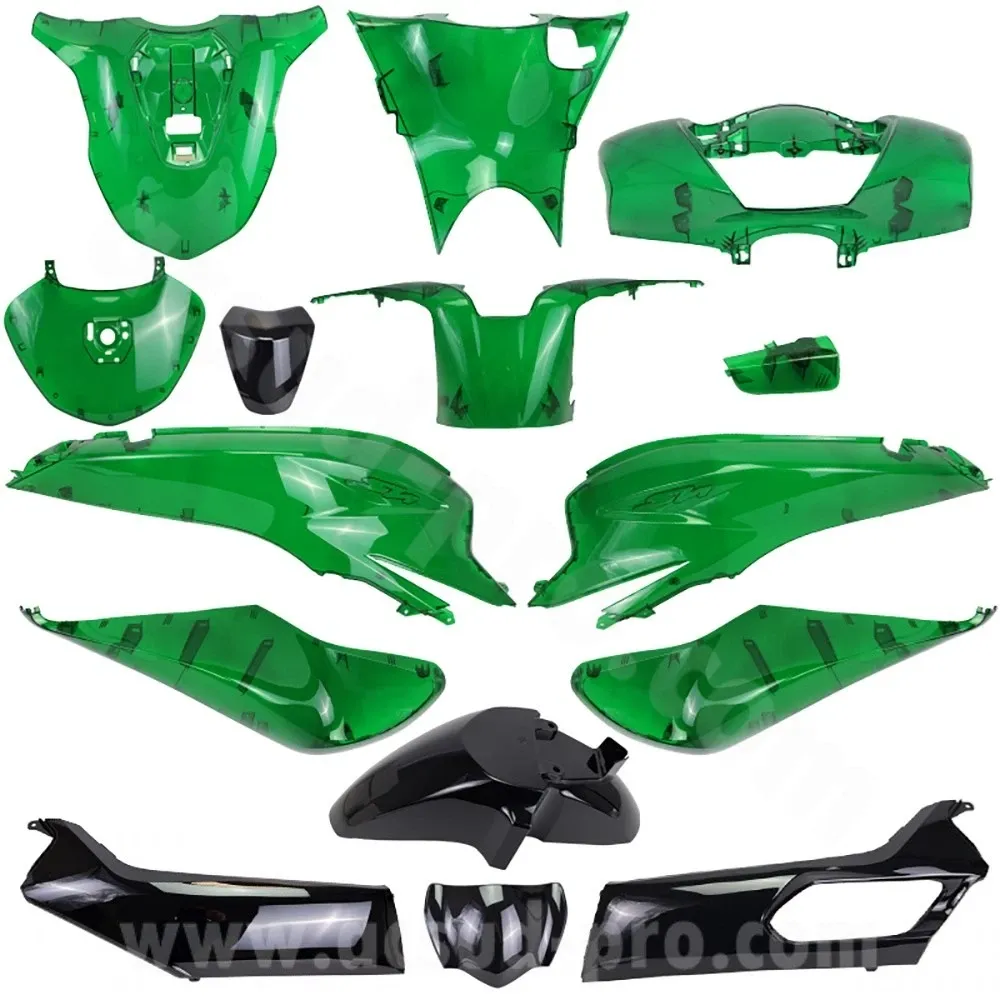 KIT CARENE 13 PEZZI CARENA HONDA SH 150 2020-2024 VERDE VETRO G216